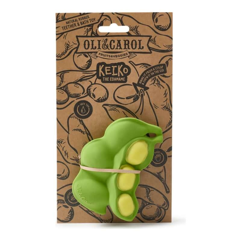 Oli&Carol Teether & Bath Toy - Fruits & Veggies - Keiko the Edamame