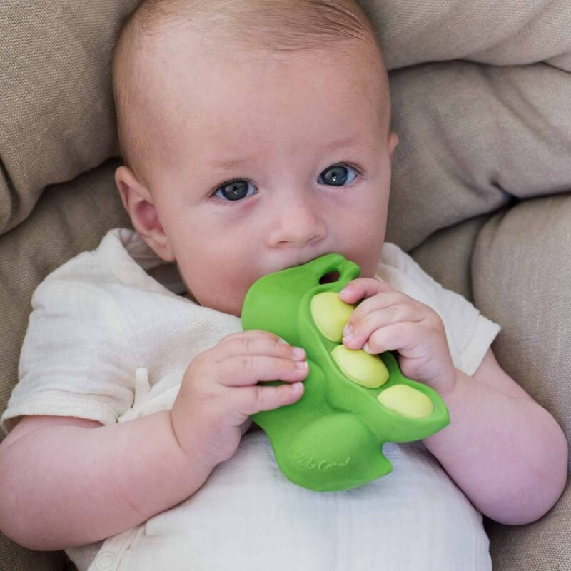 Oli&Carol Teether & Bath Toy - Fruits & Veggies - Keiko the Edamame