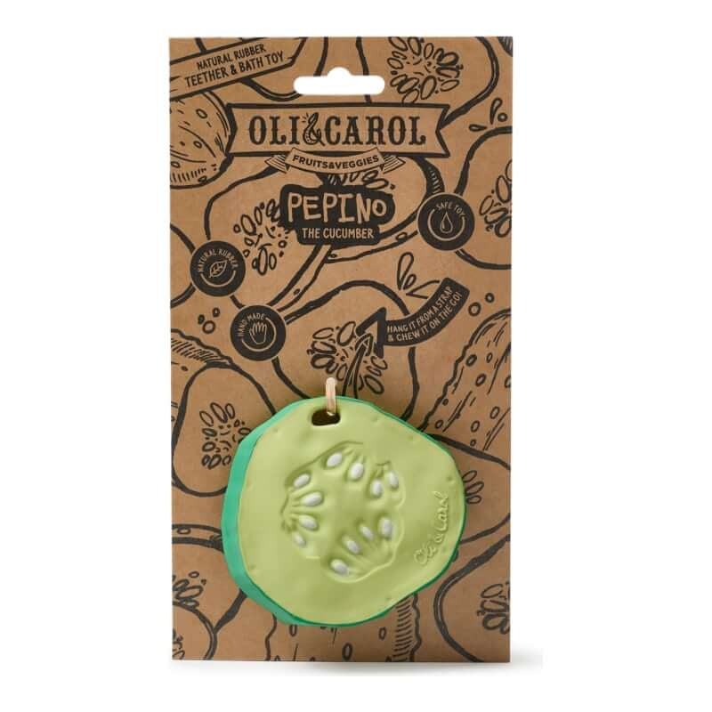 Oli&Carol Teether & Bath Toy - Fruits & Veggies - Pepino the Cucumber