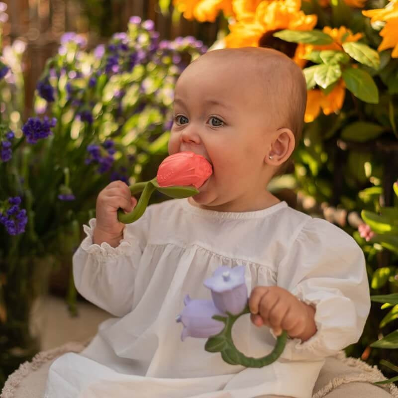 Oli&Carol Teether & Bath Toy - Garden - Theo the Tulip