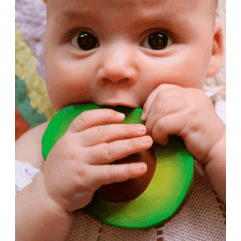 Oli&Carol Teether & Bath Toy - Fruits & Veggies - Arnold the Avocado