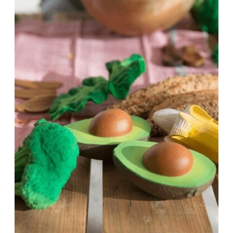 Oli&Carol Teether & Bath Toy - Fruits & Veggies - Arnold the Avocado