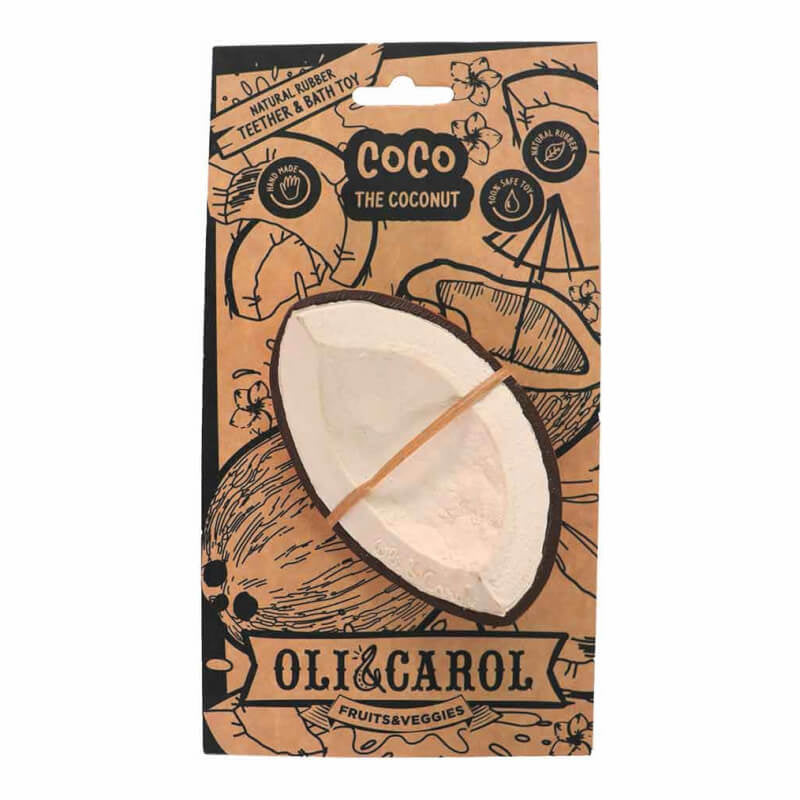 Oli&Carol Teether & Bath Toy - Fruits & Veggies - Coco the Coconut