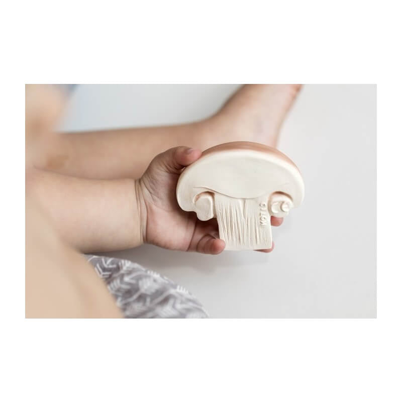 Oli&Carol Teether & Bath Toy - Fruits & Veggies - Manolo the Mushroom