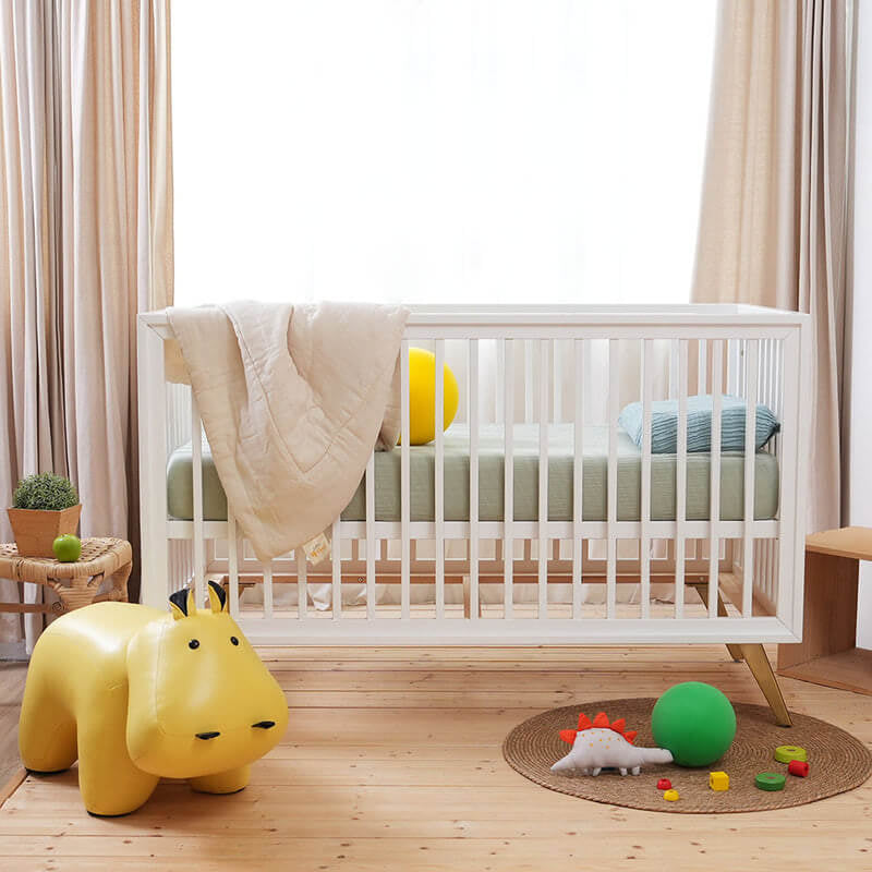 Little Hushies The Little Convertible Baby Crib™ + Toddler Rail (6-in-1 Montessori)