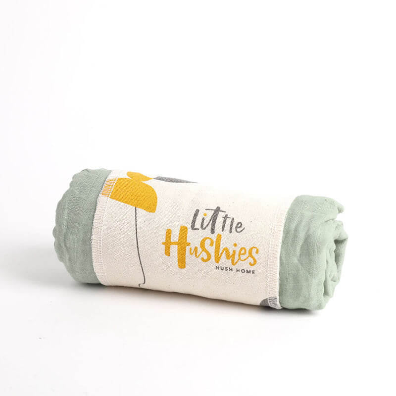 Little Hushies The Little Organic Crib Sheet™ 140x70cm (1-Pack) - Sprout Green