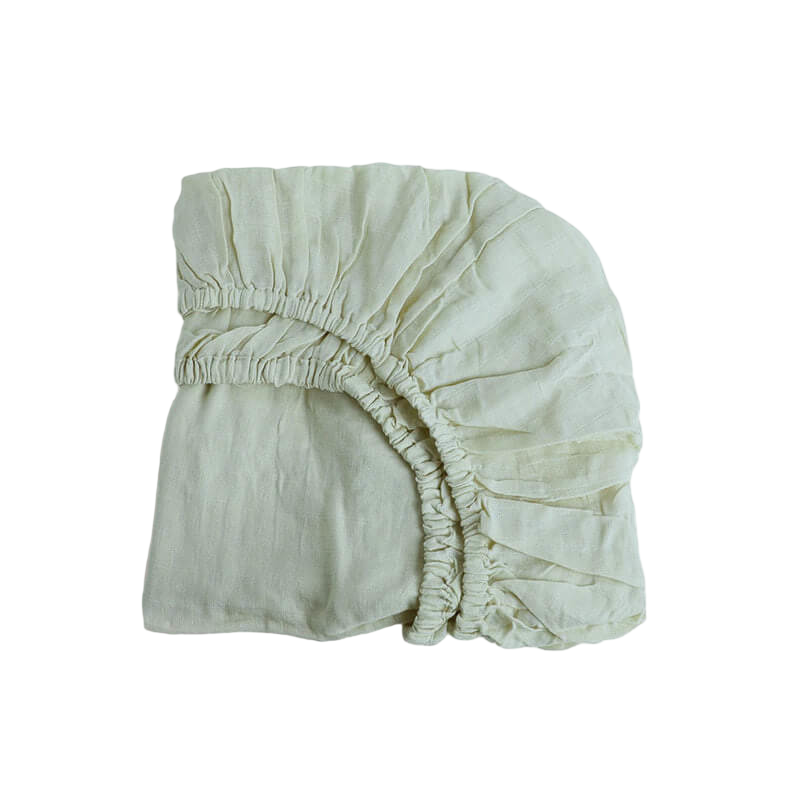 Little Hushies The Little Organic Crib Sheet™ 140x70cm (1-Pack) - Sprout Green