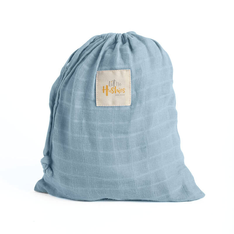 Little Hushies The Little Organic Duvet Cover™ & Pillowcase™ 120x80cm/58x40cm - Cloud Blue