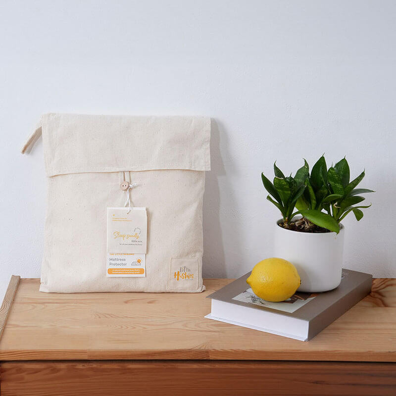 Little Hushies The Organic Mattress Protector™ Waterproof 140x70cm - White