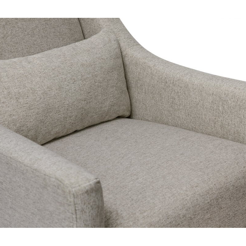 Babyletto Toco Swivel Glider & Ottoman - Performance Grey Eco-Weave