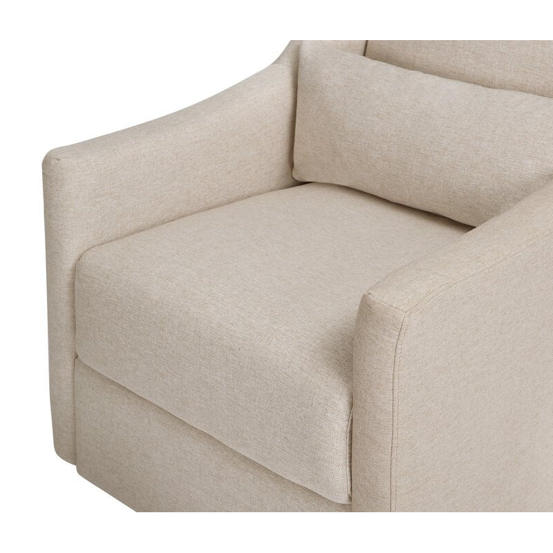 Babyletto Toco Swivel Glider & Ottoman - Performance Beach Eco-Weave