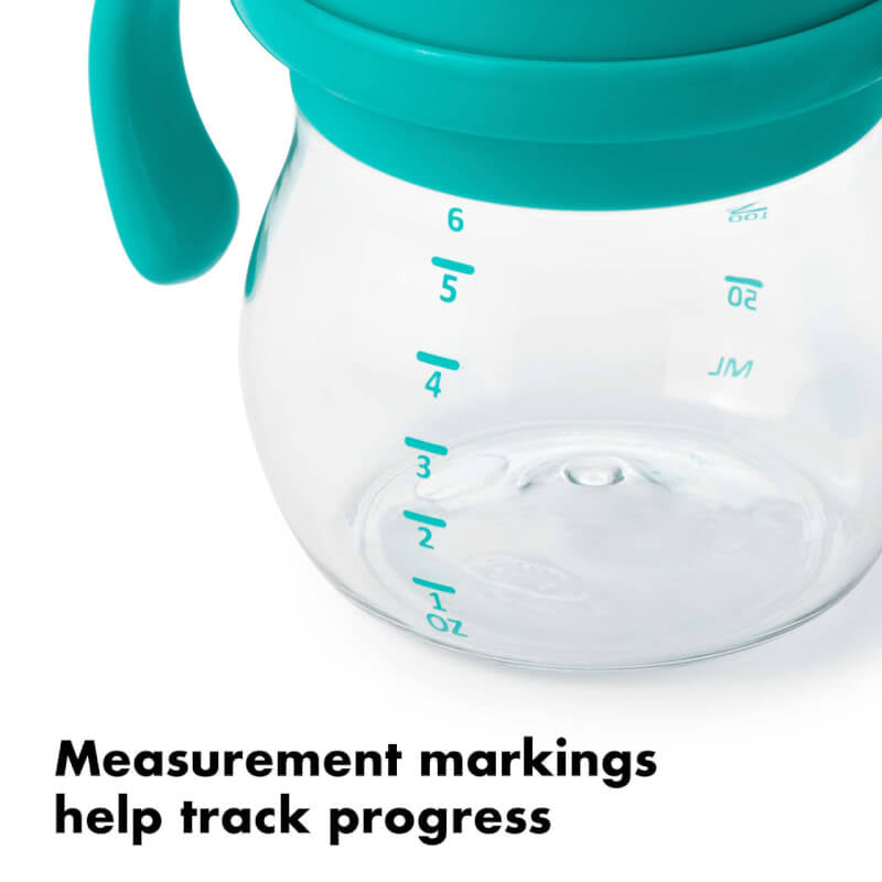 OXO Tot Transitions 軟嘴吸管杯,帶可拆卸手柄,6盎司