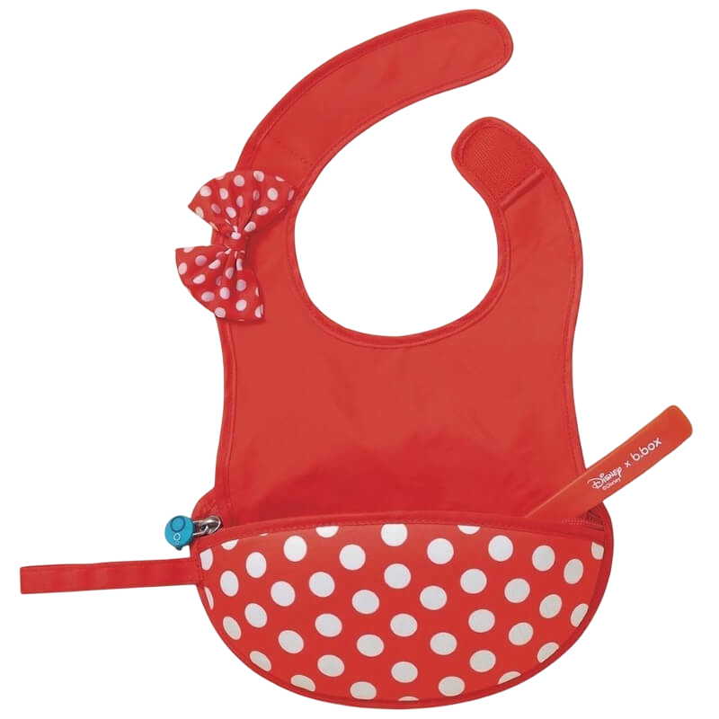 b.box Travel Bib + Spoon - Disney Mickey Mouse & Friends - Minnie