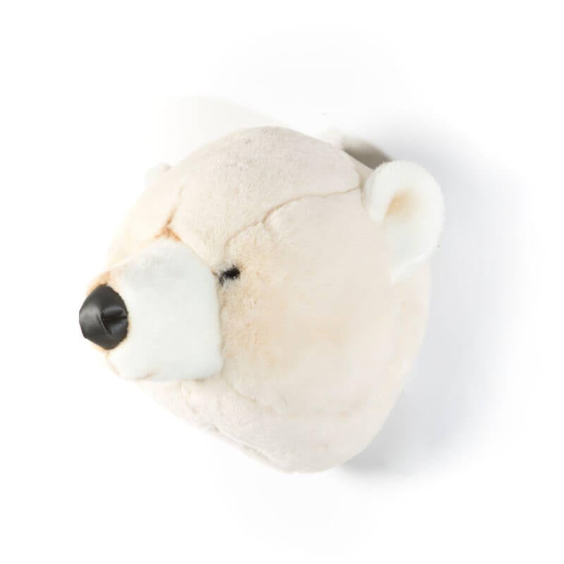 野生與柔軟的獎盃動物頭-北極熊巴塞爾
