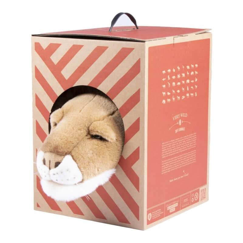 野生柔軟的獎盃動物頭像 - 獅子凱撒