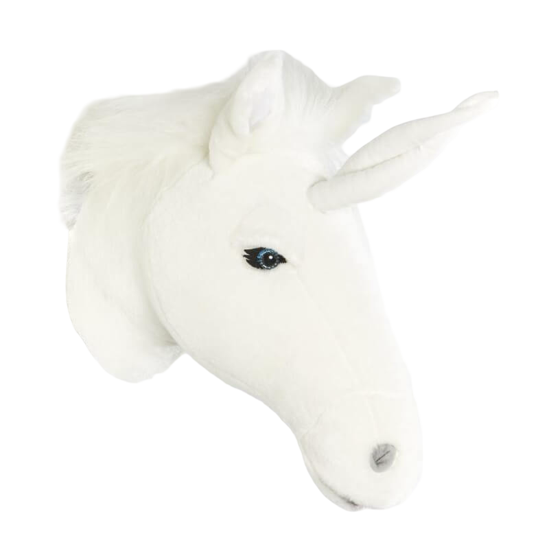 Wild & Soft Trophy Animal Head - Claire the White Unicorn