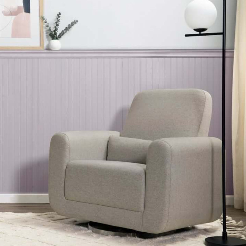 Babyletto Tuba Extra Wide Swivel Glider - Performance Grey Eco-Weave