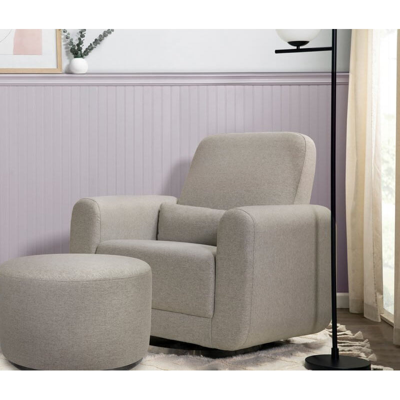 Babyletto Tuba Gliding Ottoman - Performance Grey Eco-Weave