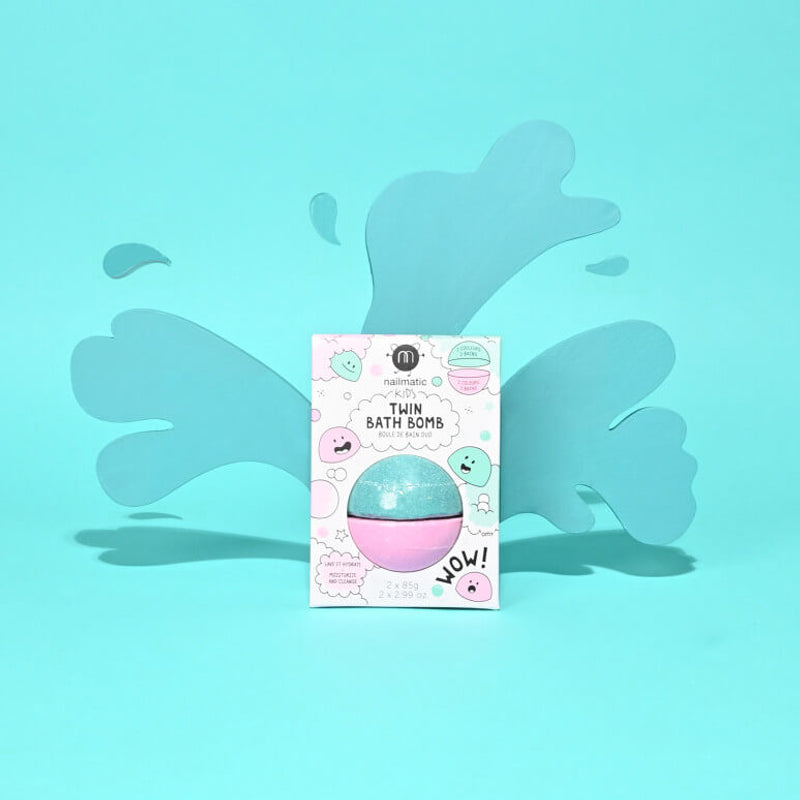 nailmatic Twin Bath Bomb - Pink / Lagoon