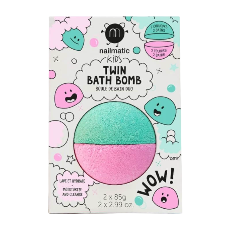 nailmatic Twin Bath Bomb - Pink / Lagoon