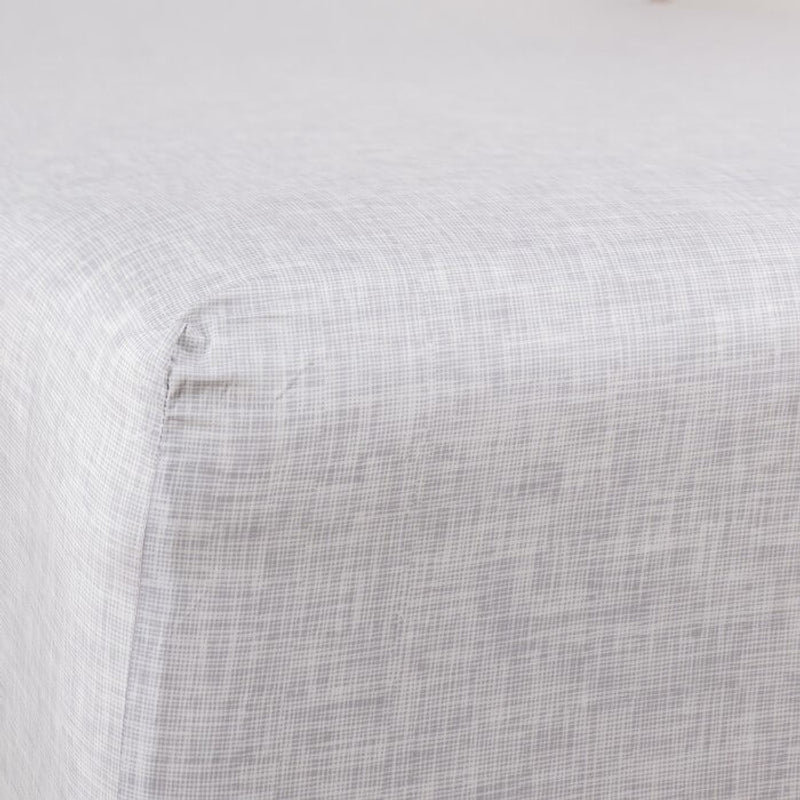 Jadaloo Anti-Dustmite Ultra Soft Single Bed Fitted Sheet 190x90cm - Shift Gray