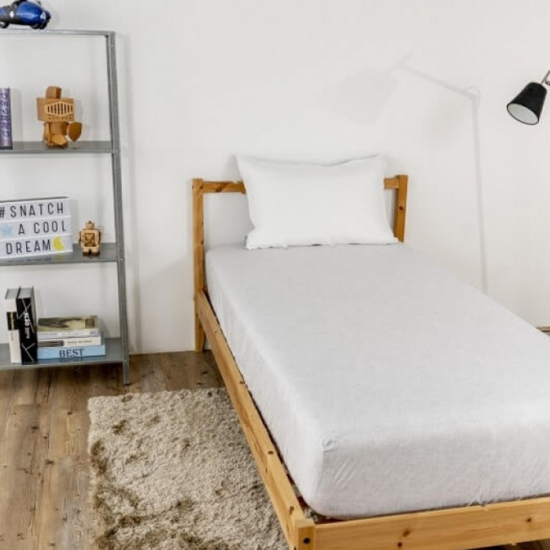 Jadaloo Anti-Dustmite Ultra Soft Single Bed Fitted Sheet 190x90cm - Shift Gray