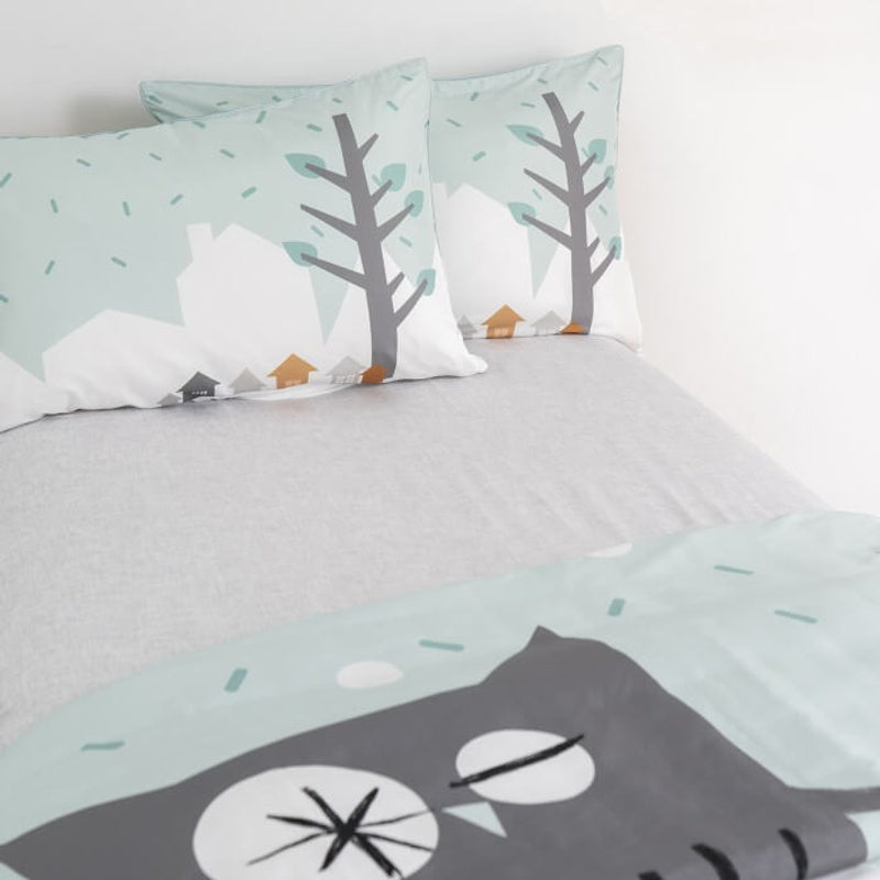 Jadaloo Anti-Dustmite Ultra Soft Single Bed Fitted Sheet 190x90cm - Shift Gray