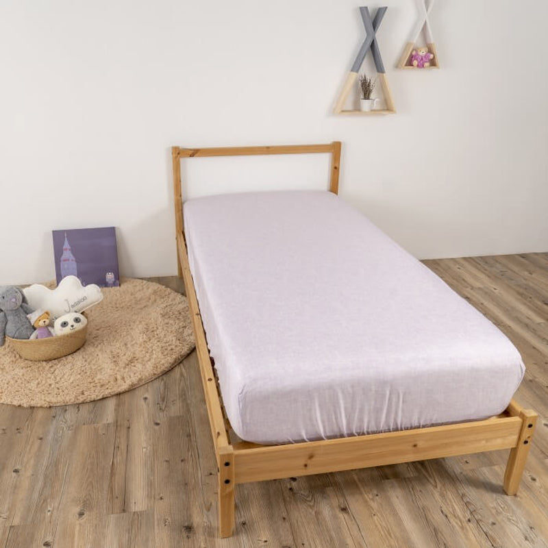 Jadaloo Anti-Dustmite Ultra Soft Single Bed Fitted Sheet 200x91cm - Shift Purple