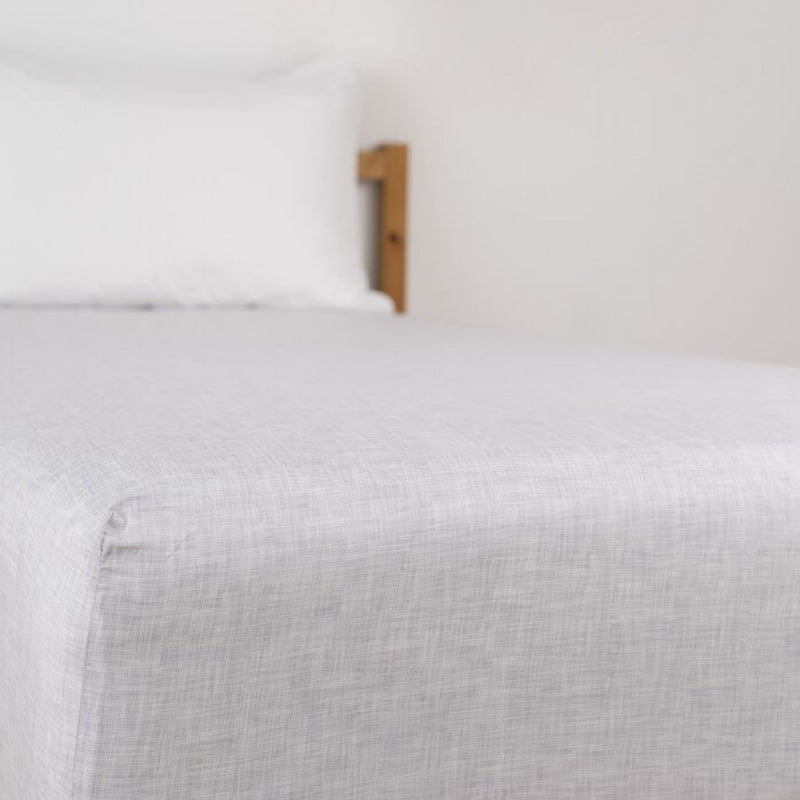 Jadaloo Anti-Dustmite Ultra Soft Small Double Bed Fitted Sheet 200x122cm - Shift Gray