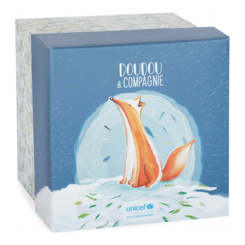 Doudou et Campagnie 聯合國兒童基金會娃娃帶 Doudou 奶嘴夾 - 狐狸 12 厘米