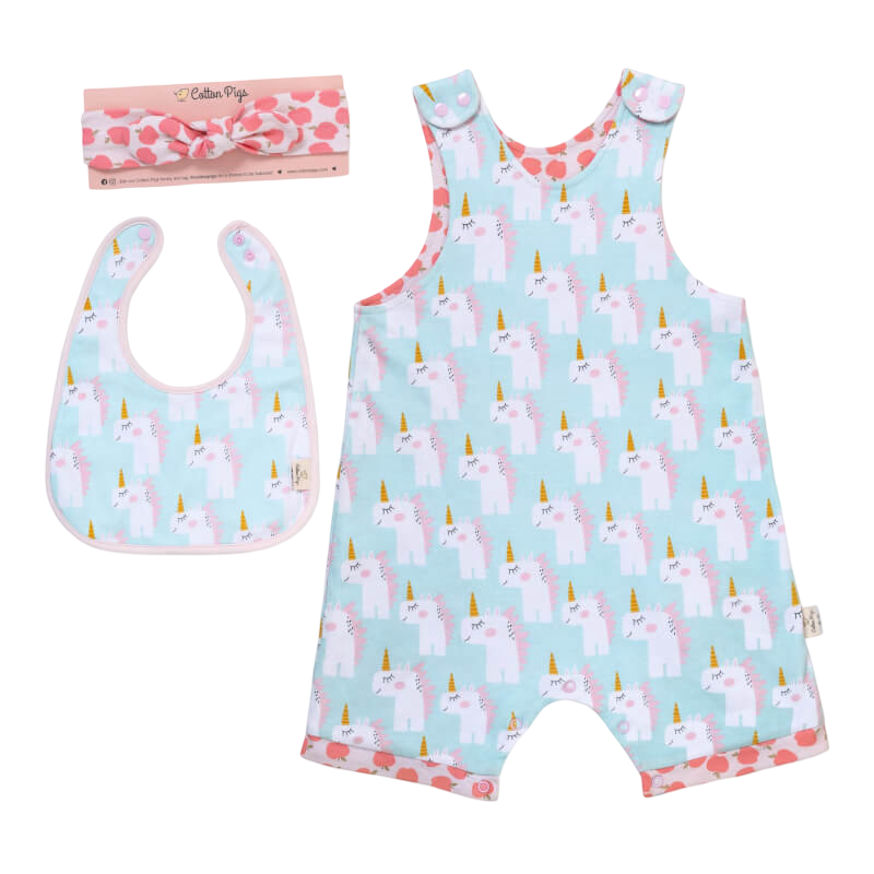 Cotton Pigs Unicorn and Apples Gift Set with Headband