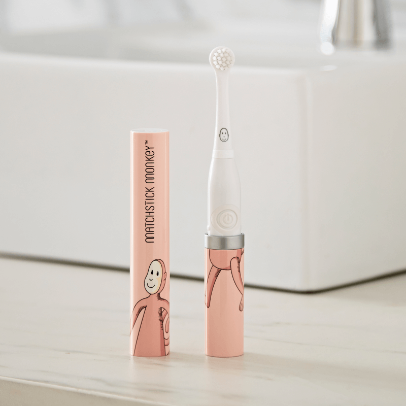 Matchstick Monkey Baby Sonic Toothbrush - Dusty Pink