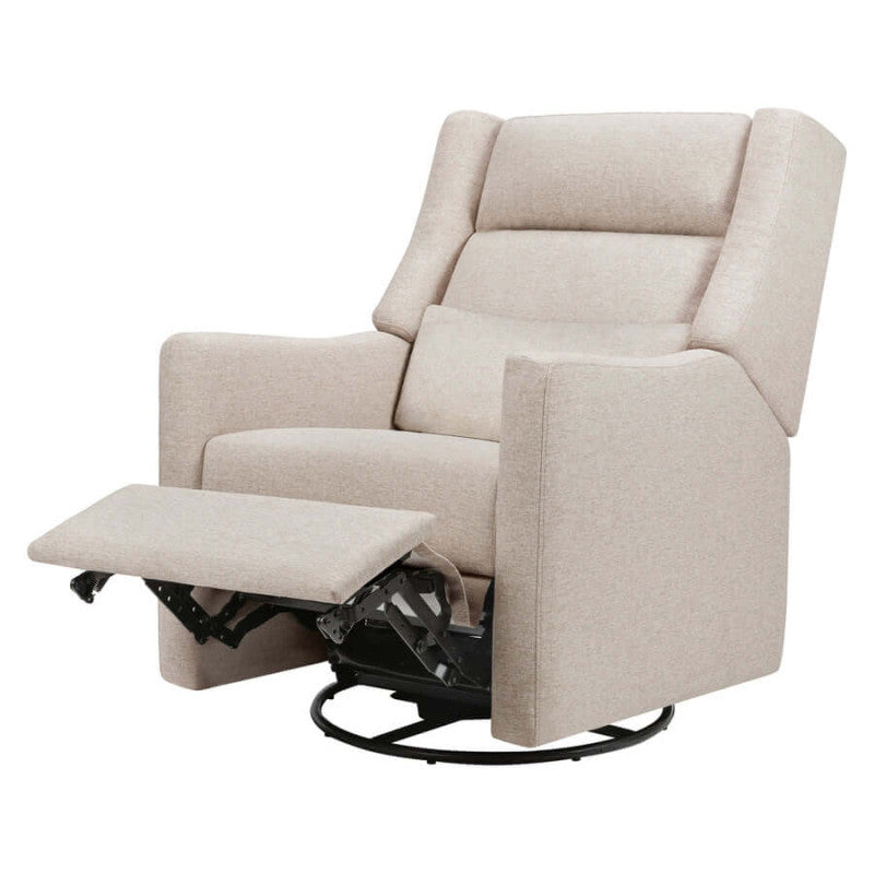 Babyletto Kiwi Plus 電動躺椅/旋轉搖椅,帶電動可調式頭枕和 USB 接口 - Performance Beach Eco-Weave 面料