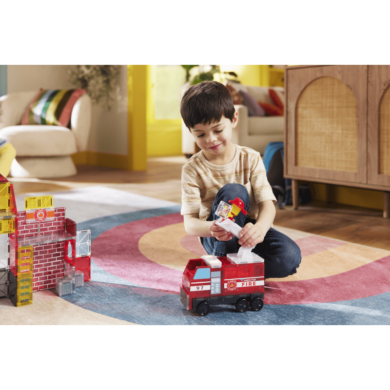 Magna-Tiles Fire Station™ 50 Piece Set
