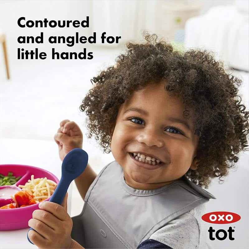 OXO Tot 矽膠湯匙 2 件裝