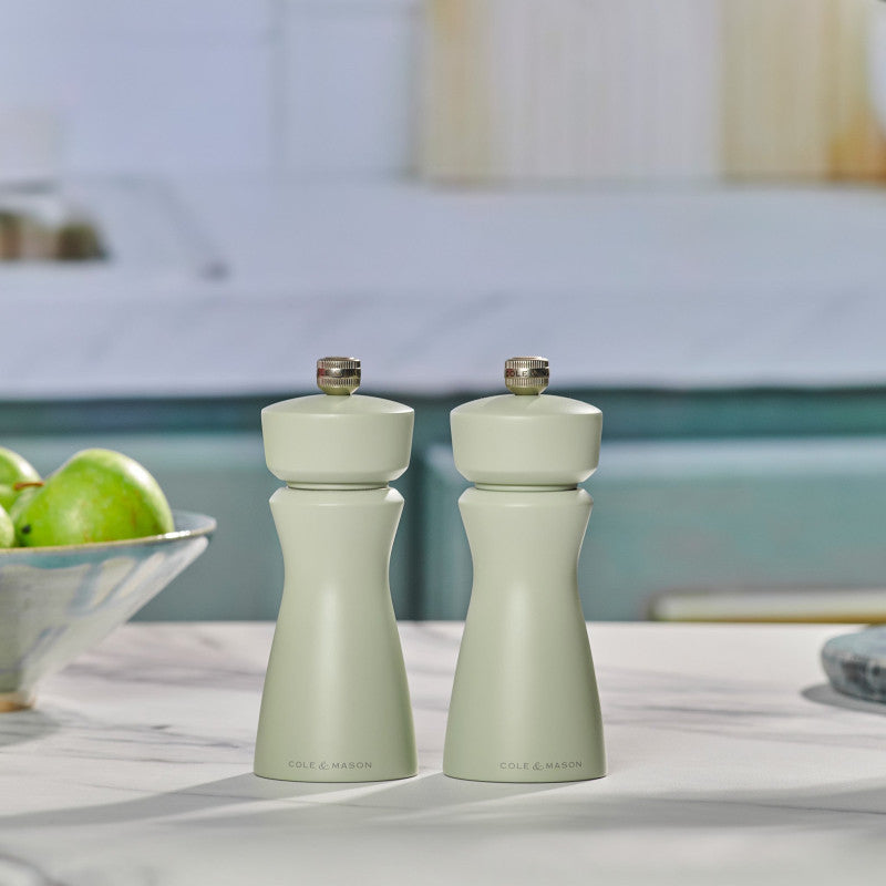 Cole & Mason Kenton 150mm/ 6in Sage Salt & Pepper Mill