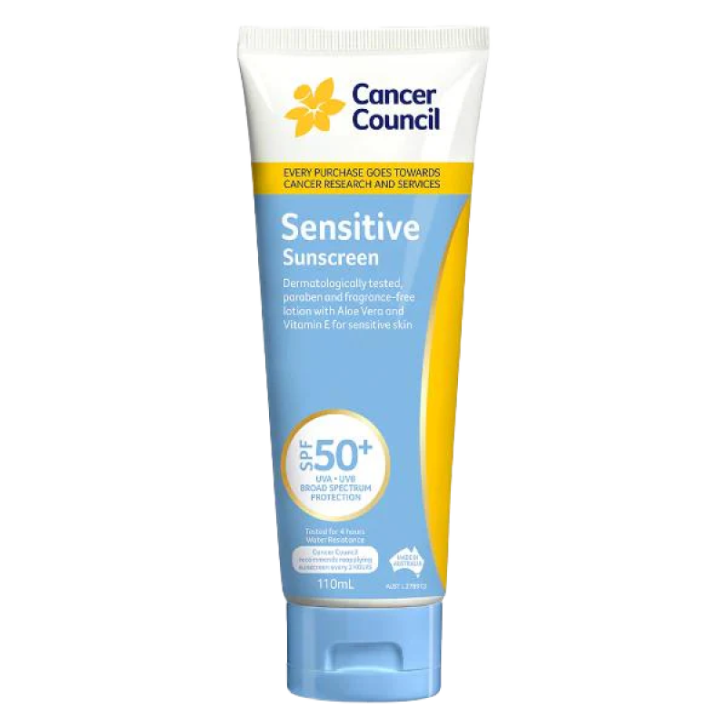 Cancer Council Sensitive Sunscreen SPF50+ 110ml Tube