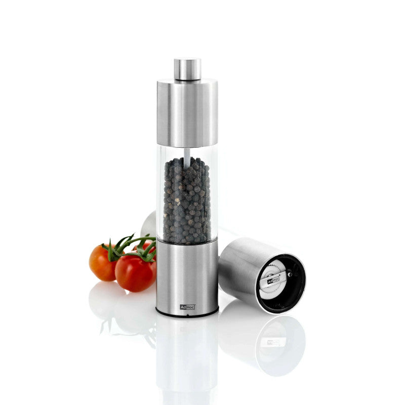 AdHoc Pepper/ Salt Mill Classic Stainless Steel/Acrylic