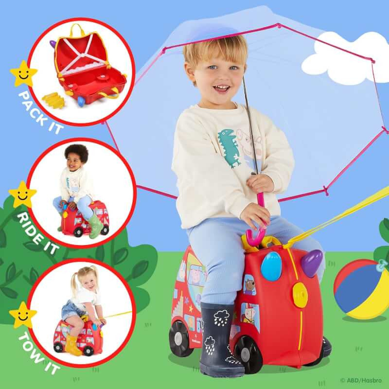 Trunki 兒童騎乘式行李箱 - 小豬佩奇