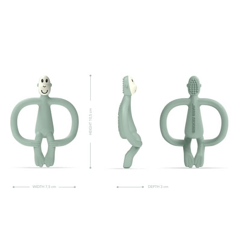 Matchstick Monkey Original Teething Toy & Gel Applicator - Mint Green