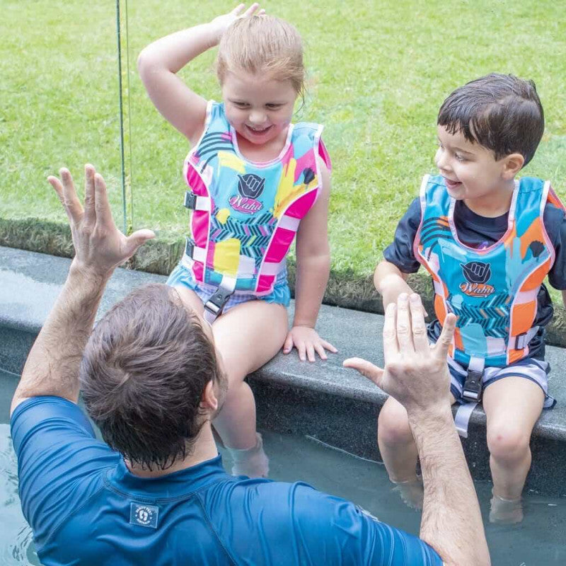 Wahu Swim Vest - Pink/Yellow - Small (2-3 yrs, 15-25kg)