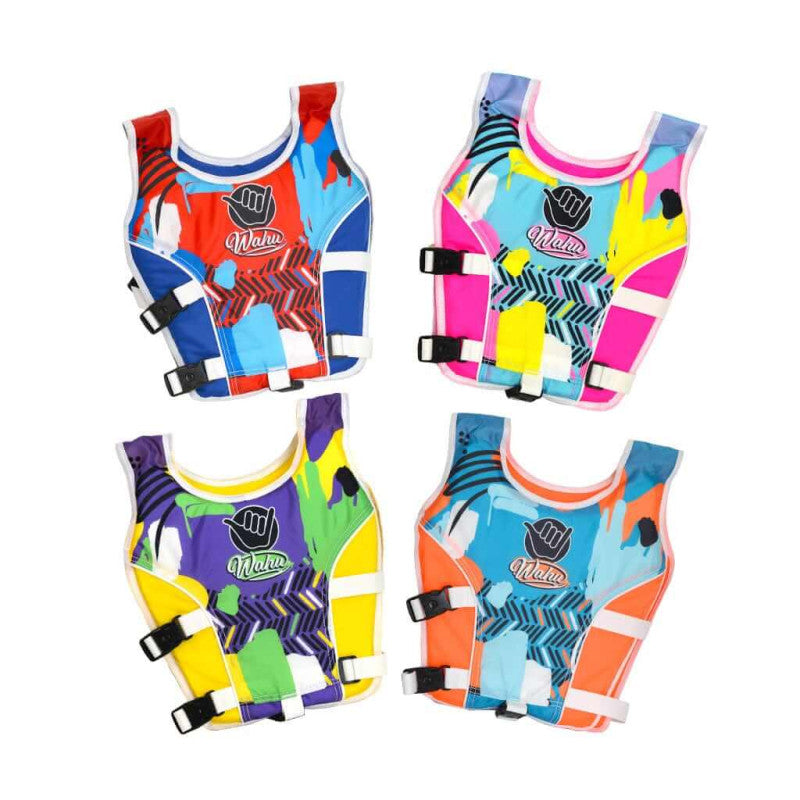 Wahu Swim Vest - Pink/Yellow - Small (2-3 yrs, 15-25kg) Wahu