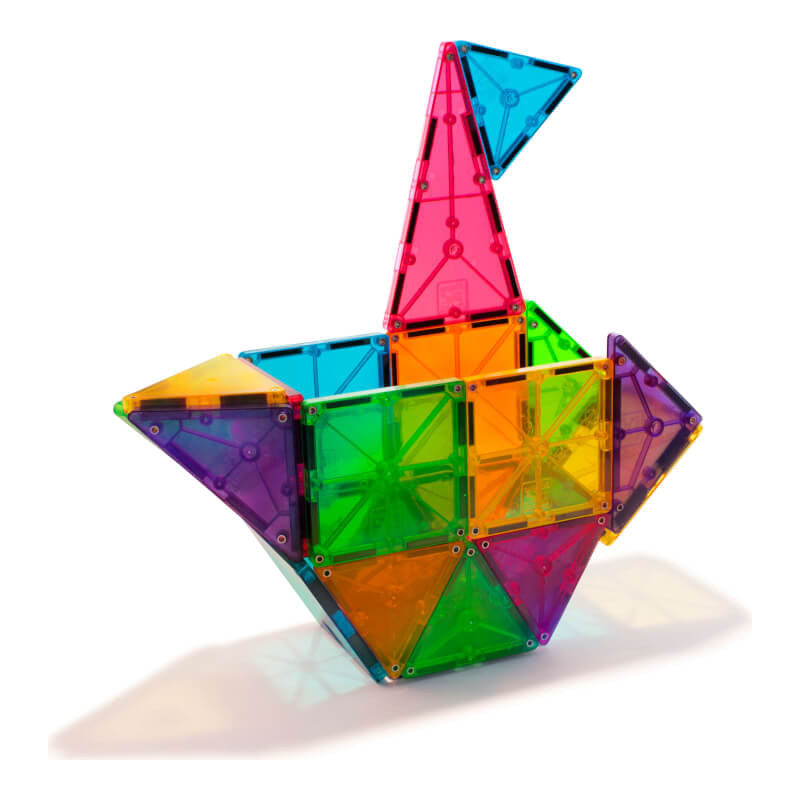 Magna-Tiles 經典透明彩色磁力片 32 片裝