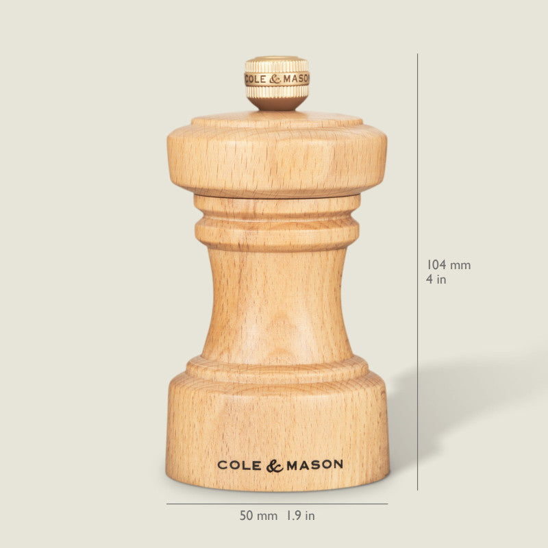 Cole & Mason Hoxton 104mm/ 4in Natural Beech Salt Mill