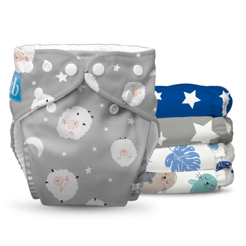 Charlie Banana 5 Pack - Reusable Cloth Diapers One Size - Lullabies