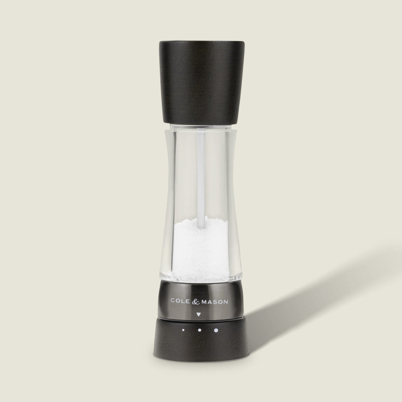 Cole & Mason Derwent 190mm/ 7.5in Black Wood Salt&Pepper Gift Set (Filled)