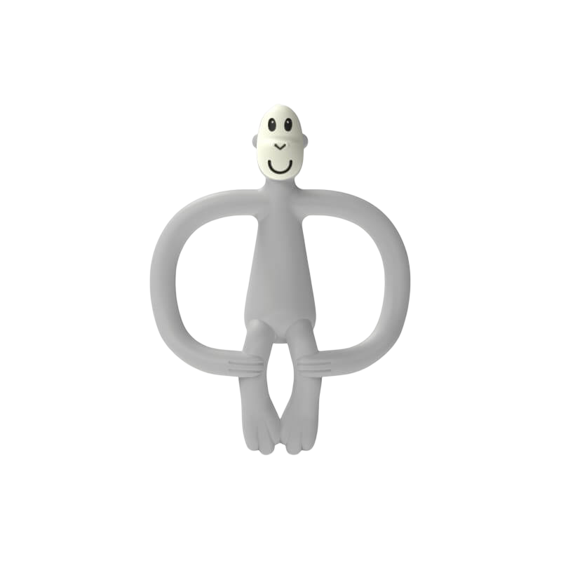 Matchstick Monkey Original Teething Toy & Gel Applicator - Cool Grey