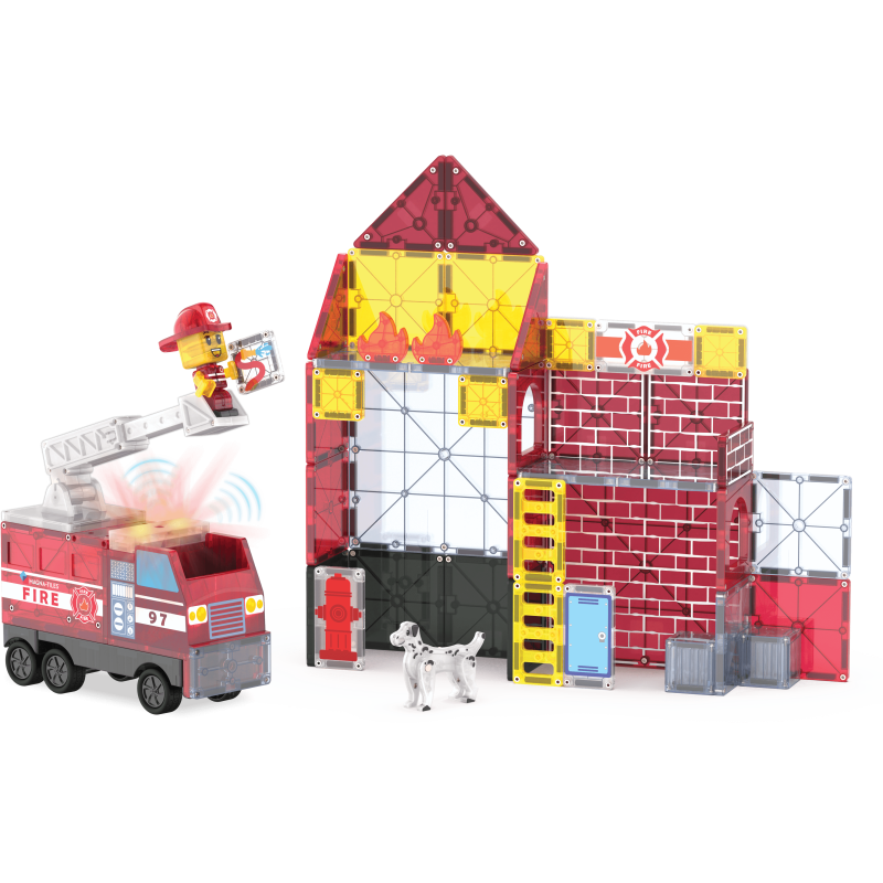 Magna-Tiles Fire Station™ 50 Piece Set