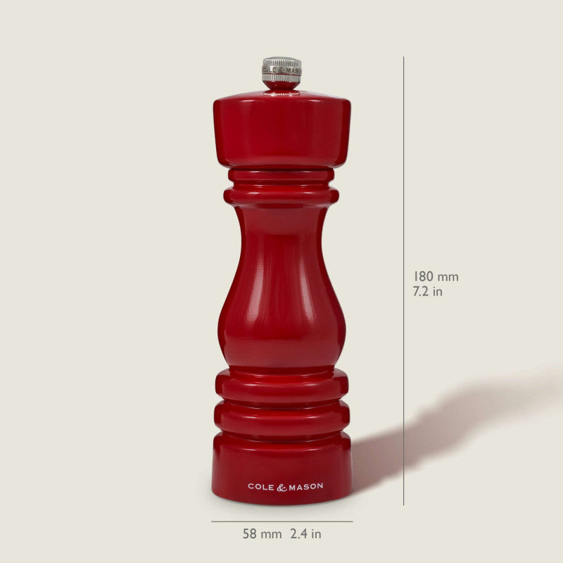 Cole & Mason London 180mm/ 7in Red Gloss Gift Set