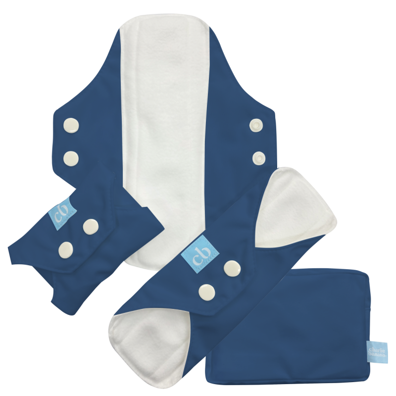 Charlie Banana 3 Feminine Pads Super+ Dark Blue